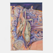 スパイク·カーリー遊ラベル キッチンタオル (縦)