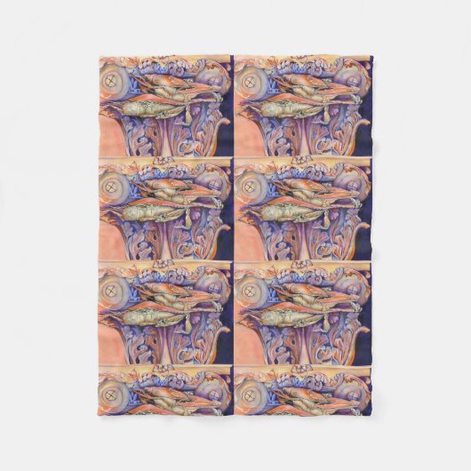 スパイク·カーリー遊ラベル フリースブランケット (正面)