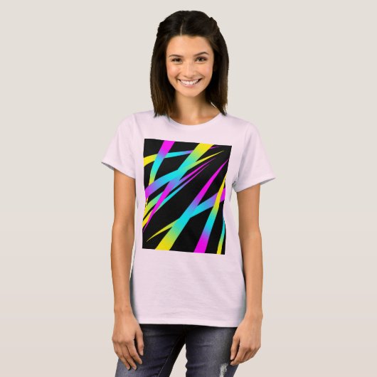 スパイクCYMKの黒 Tシャツ (正面フル)