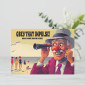 スパイグラスを持った老人がビーチにおもしろい、 セーブザデート (スタンド正面)