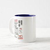 スパイコーヒーマグ – アンダーカバーBrew Caffeine Gift ツートーンマグカップ (正面左)