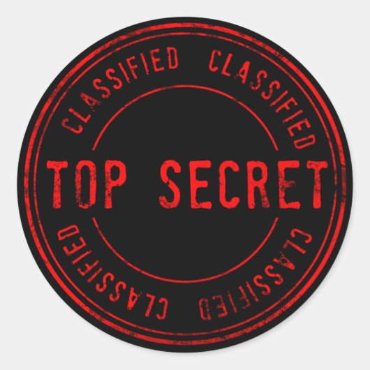 スパイサプライズ誕生日パーティートップ秘密の分類 ラウンドシール (正面)