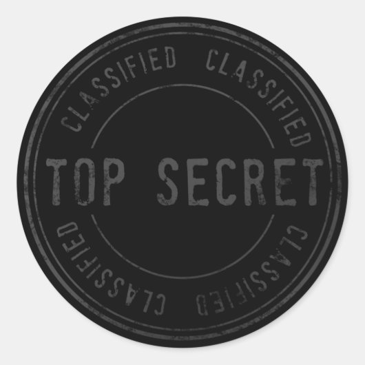 スパイサプライズ誕生日パーティートップ秘密の分類 ラウンドシール (正面)