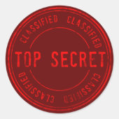 スパイサプライズ誕生日パーティートップ秘密の分類 ラウンドシール (正面)