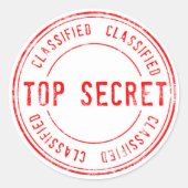 スパイサプライズ誕生日パーティートップ秘密の分類 ラウンドシール (正面)