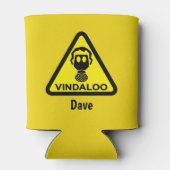 スパイシーおもしろいフードVindalooガスマスクジョーク 缶クーラー (裏面)