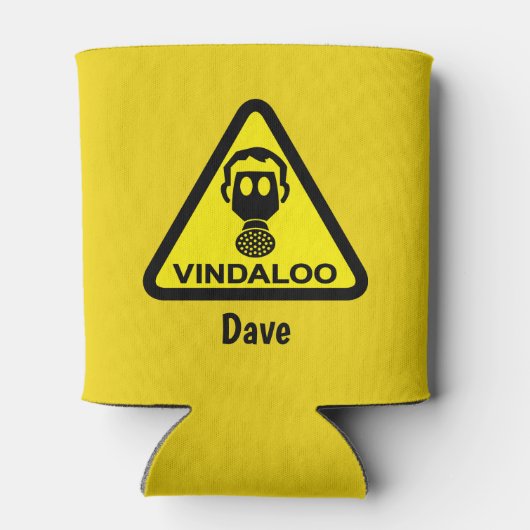 スパイシーおもしろいフードVindalooガスマスクジョーク 缶クーラー (裏面)