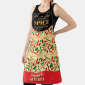 スパイシーおもしろいホットペッパー赤緑色 エプロン (インサイチュ)