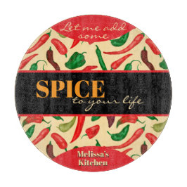 スパイシーおもしろいホットペッパー赤緑色 カッティングボード