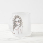 スパイシーではない フロストグラスマグカップ (正面左)