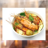 スパイシーなエビのスープ熱い酸っぱいスープタイのレストラン ウィンドウサイン (シート2)