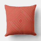 スパイシーなオレンジの入れ子の薄い白い正方形トライバル クッション (裏面)