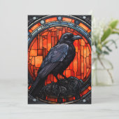 スパイシーなカラスのステンドグラス 招待状 (スタンド正面)