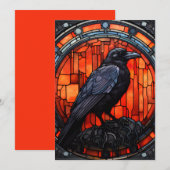 スパイシーなカラスのステンドグラス 招待状 (正面/裏面)