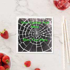 スパイシーなクリープィスパイダーウェブパターン ハロウィンカスタム スタンダードカクテルナプキン
