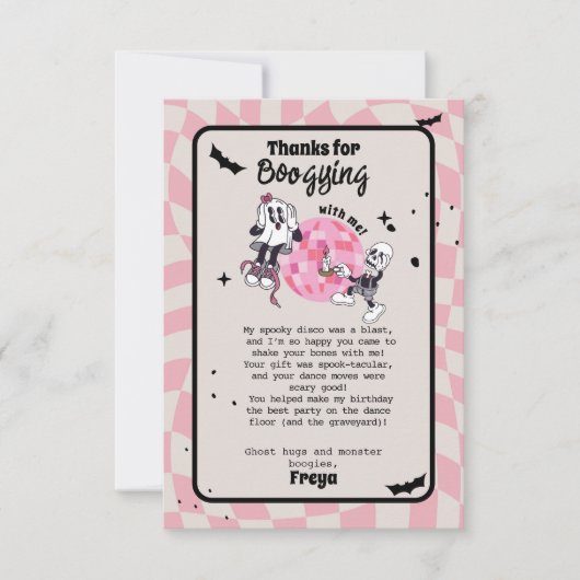スパイシーなゴースト ハロウィン サンキューカード (正面)