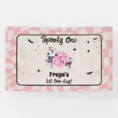 スパイシーなゴースト ハロウィン ファースト バースデー 横断幕 (横)