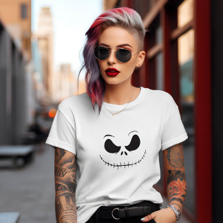 スパイシーなスケルトンの顔 Tシャツ