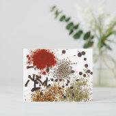 スパイシーなスパイス料理のトップシェフの写真グラフィック ポストカード (スタンド正面)