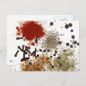 スパイシーなスパイス料理のトップシェフの写真グラフィック ポストカード (正面/裏面)