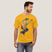 スパイシーなセレナーデ：チリペッパーのギタリストステッカーDes Tシャツ (正面フル)