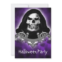 スパイシーなドクロの死神 ハロウィンパーティーの招待状