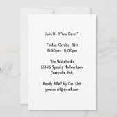 スパイシーなドクロの死神 ハロウィンパーティーの招待状 招待状 (裏面)