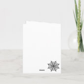 スパイシーなパーティーの楽しいスパイダー 招待状 (裏面)