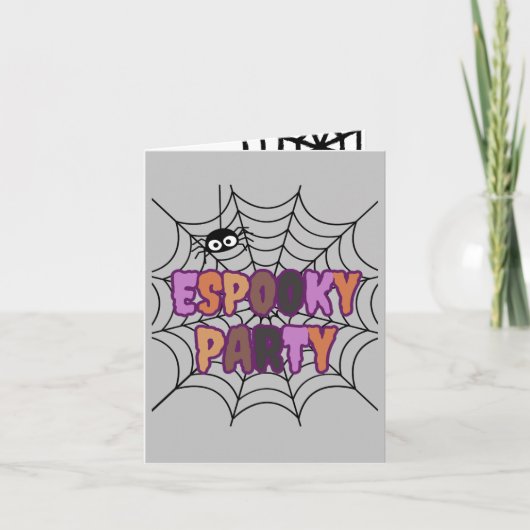スパイシーなパーティーの楽しいスパイダー 招待状 (正面)