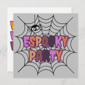 スパイシーなパーティーを楽しもう！恐怖の蜘蛛 招待状 (正面/裏面)