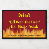 スパイシーなホットフードの炎 フードラベル (シングルラベル)