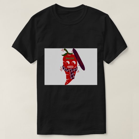 スパイシーなホットペッパーのイラスト Tシャツ (デザイン正面)