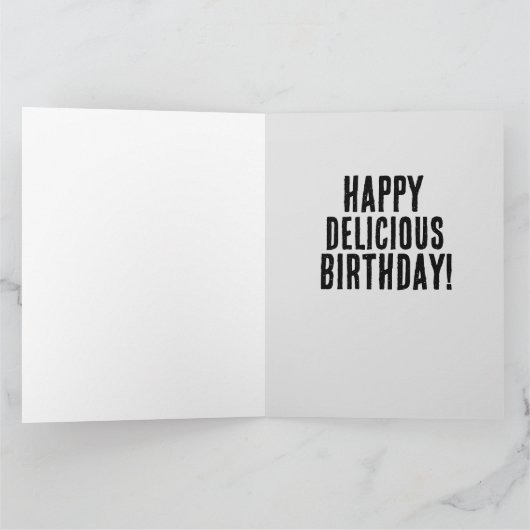 スパイシーなミートボーイタリアンル誕生日グリーティングカード カード (内部)