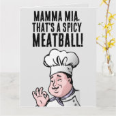 スパイシーなミートボーイタリアンル誕生日グリーティングカード カード (黄色い花)