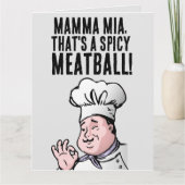 スパイシーなミートボーイタリアンル誕生日グリーティングカード カード (正面)
