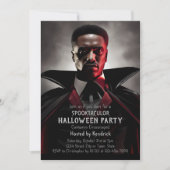 スパイシーなヴァンパイア・ドラキュラのハロウィン・コスチューム・パーティー 招待状 (正面)