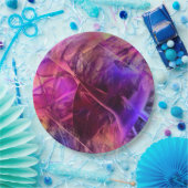 スパイシーな光沢フェイクガラスのテクスチャ抽象デザイン ペーパープレート (パーティー)