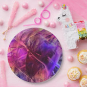 スパイシーな光沢フェイクガラスのテクスチャ抽象デザイン ペーパープレート (パーティー)