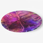 スパイシーな光沢フェイクガラスのテクスチャ抽象デザイン ペーパープレート (アングル)