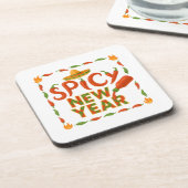 スパイシーな新年 コースター (左側)