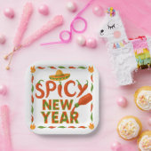 スパイシーな新年 ペーパープレート (パーティー)