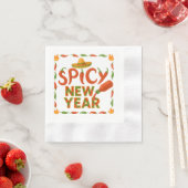 スパイシーな新年 縁ありカクテルナプキン (インサイチュ)