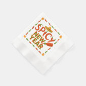 スパイシーな新年 縁ありカクテルナプキン (角)