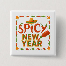 スパイシーな新年 缶バッジ