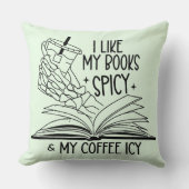 スパイシーな本とアイシーなコーヒー クッション (正面)
