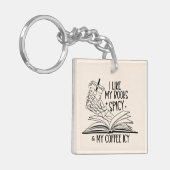 スパイシーな本&アイシーなコーヒー キーホルダー (正面左)