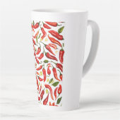 スパイシーな熱：炎タイのチリイラストレーションシート カフェラテマグ (右アングル)