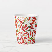 スパイシーな熱：炎タイのチリイラストレーションシート カフェラテマグ (正面)