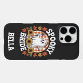 スパイシーな花嫁のゴースト ハロウィーン パーソナライズ  iPhoneケース (裏面横)
