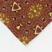 スパイシーな茶色の黄色のマサラパターン フリースブランケット (角)